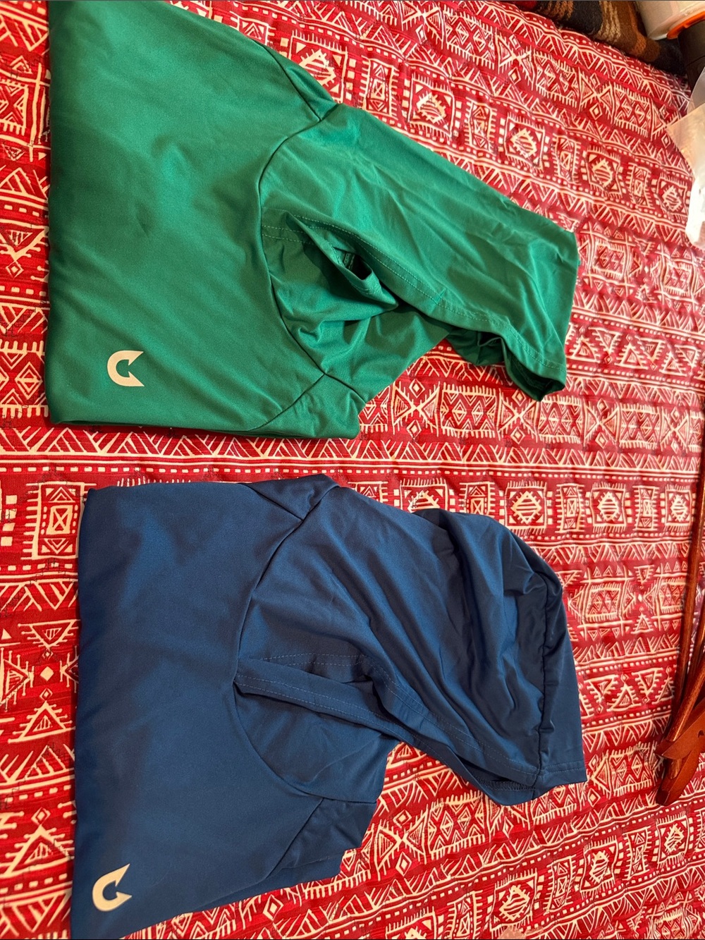 2 Northyard Blue Performance Tops Cobalt Blue & Bright Green.  Great Condion.